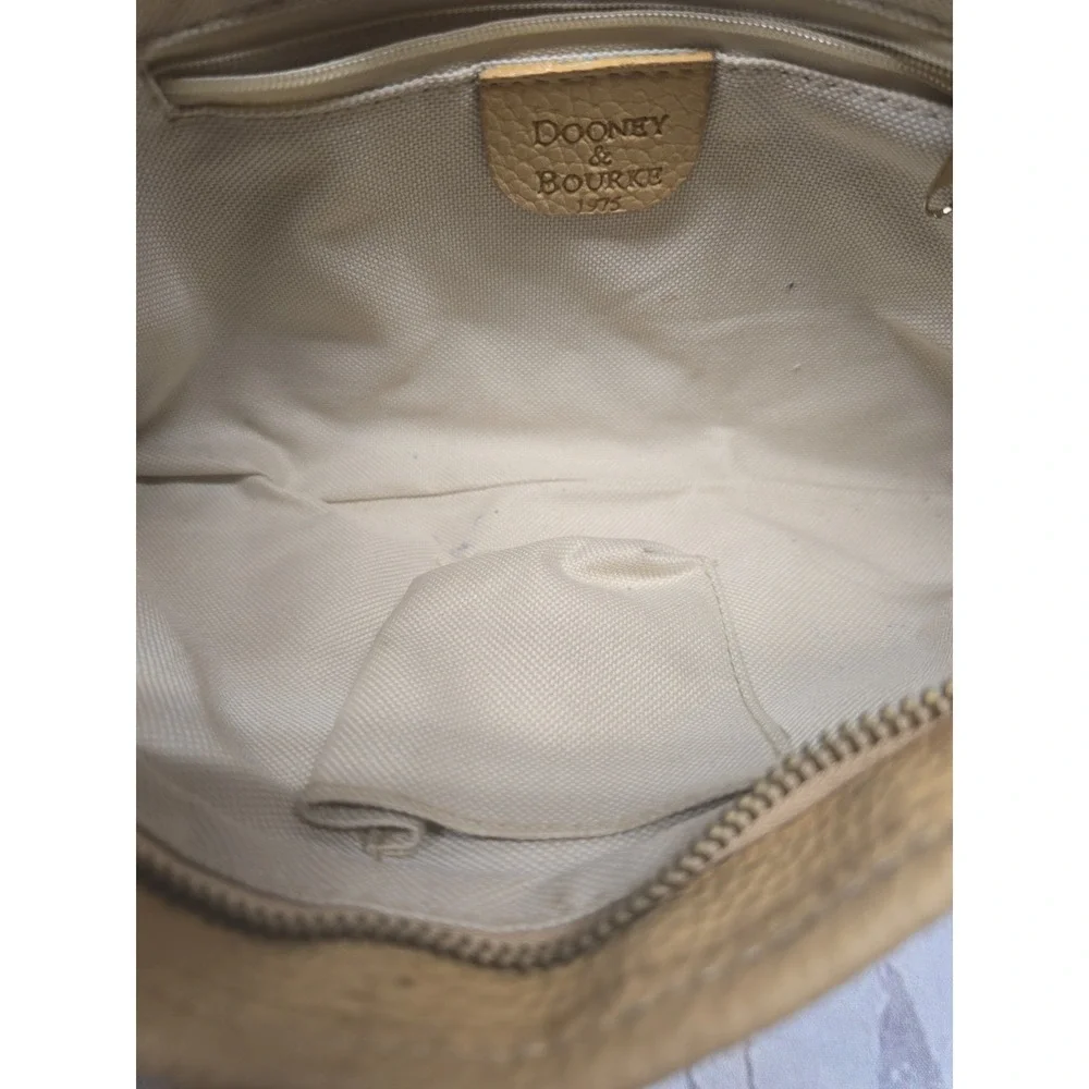 Vintage Dooney & Bourke 1975 Signature Monogram Purse – Gray/Blue Canvas